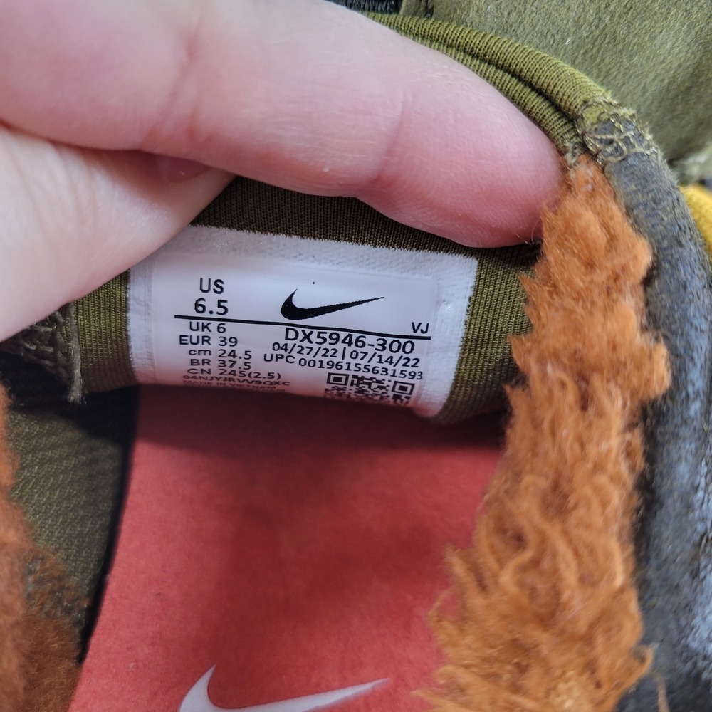 Nike Free Crater Trail Boot N7 DX5946- 300 Olive Flax Shoes Men Size 6.5 FLAW - Picture 10 of 10